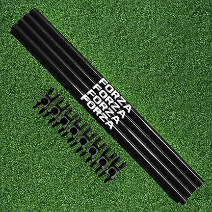 FORZA Agility Poles & Clips | Create Your Own Hurdles - 8 Color Options - color: Black, style: Poles & Clips