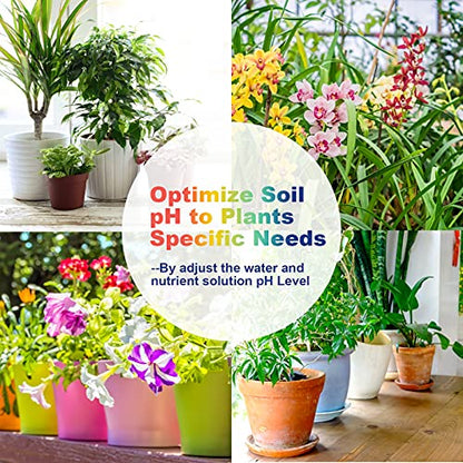 pH Up and Down Control Kit for Hydroponics, Soil Gardens & Aquariums - Concentrated Liquid pH Adjuster Set (9 oz + 9 oz) with pH Indicator - Balanced Nutrient Solution for Plants