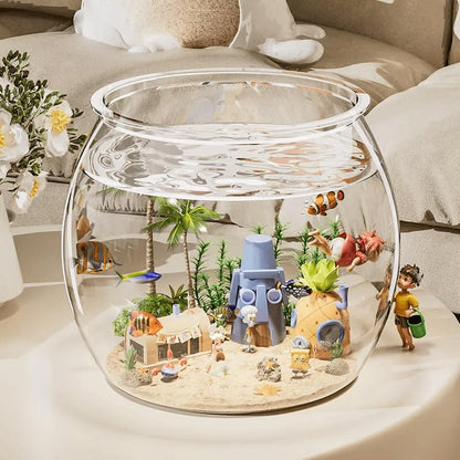 3pcs Plastic DIY Fish Bowls - 640oz/135oz Round Clear Fish Tanks 5 Gallon Aquarium, Hydroponic Planter, and Multi-Use Container for Flower Vase, Carnival Prizes, Party Centerpieces, and Home Decor