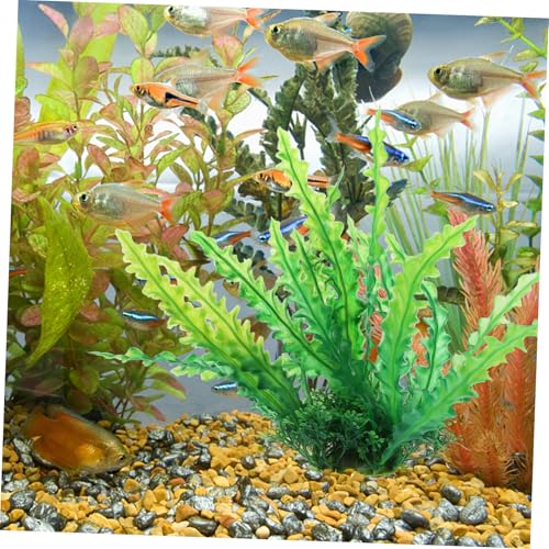 SUPVOX 2Pcs Fake Aquarium Grass Decorative Plants for Fish Tank Household Desktop Fish Tank Supply with Natural Style Safe for All Aquatic Animals