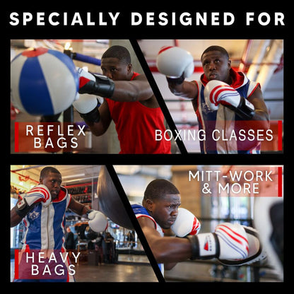 Genuine Leather Boxing Gloves - Men's & Women's Heavy Bag Gloves with Injection-Molded Foam for Maximum Hand Protection