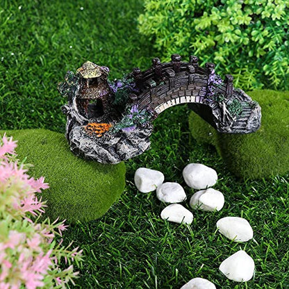 HomeSoGood Fish Tank Decoration Aquarium Ornament Poly Resin Bridge for Aquariums, Fish Tank, Gardens