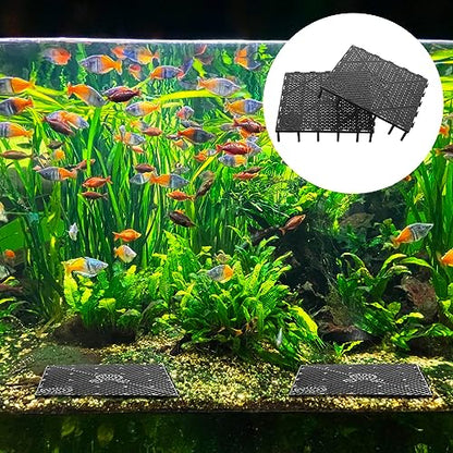 Totority Aquarium Substrate 40Pcs Under Gravel, Aquarium Plates Fish Tank Bottom Plate Splicing Combination Clapboard Undergravel 55 Gallon