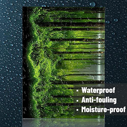 Fish Stickers Wallpaper, PVC Adhesive Undersea Backdrop Seaweed Aquarium Background Decoration Water Plants Fish Background - size: 76*46cm