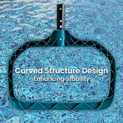 Pool Skimmer Net - Upgrade Swimming Leaf Rake with Extra Wide Scoop Edge, Fine Mesh Nets for Pool Cleaning Leaves, Debris (Not Pole)