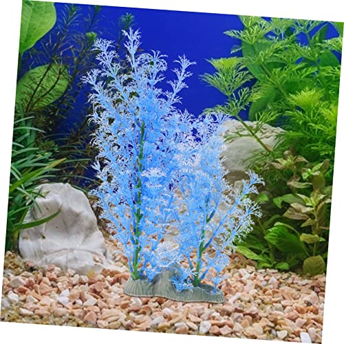 Abaodam Creative Artificial Plant for Aquarium Decoration Wear Resistant Desktop Tank Grass Lifelike Desktop Ornament for Home Landscape and Fish Tank Decor and Design