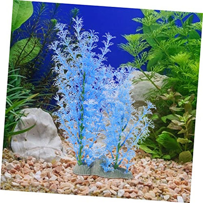 Abaodam Creative Artificial Plant for Aquarium Decoration Wear Resistant Desktop Tank Grass Lifelike Desktop Ornament for Home Landscape and Fish Tank Decor and Design
