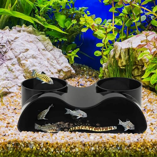 Aquarium Underground Tunnel Cave Fish & Shrimp Under Gravel Tunnel Aquarium Cave Hideout Shrimp and Fish Hiding Caves Shrimps Hideout(Size:Double Holes)