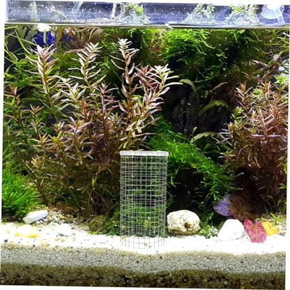 Totority Fish Breeding Cone Grid Iron Tank Breeding Box Net for Aquarium Spawning and Hatching Colorful Fish Shrimp Shelter Rust Resistant Protective Mesh