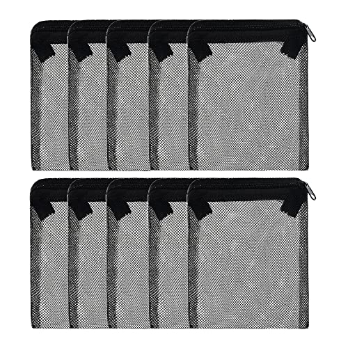 10 pcs Aquarium Filter Media Bags with Zipper, Mesh Reusable Bags for Aquarium Filter Media (6" x 5") - size: 6" x 5"