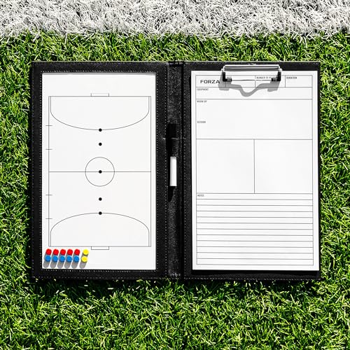 FORZA Magnetic Coaching Board | A4 Double-Sided Tactics Folder with Magnetic Markers, Pen & Eraser [13 Sport Options] - style: Futsal