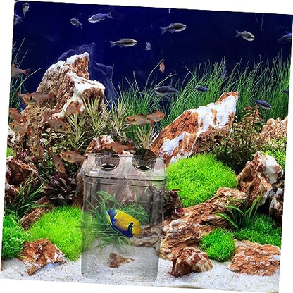 POPETPOP 3pcs Fish Breeding Box Double Isolation Aquarium Box for Small Fish Fry Shrimp Suction Cup Design for Easy Installation Safe Separation