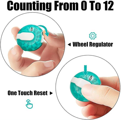 Golf Score Counter 4-Pack – Transparent Mini Stroke Counter Clicker with One-Press Reset, No Battery, Clip-On for Golf Glove Hat Belt, Golf & Disc Golf Score Keeper