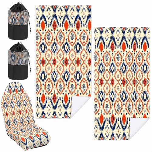 Hahafelt 2 Pack Car Seat Towel Cover with Storage Bag, Aztec Artisans - style: Aztec Artisans