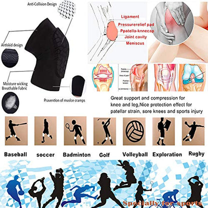 PISIQI Compression Collision Avoidance Knee Sleeve - color: White, size: X-Large