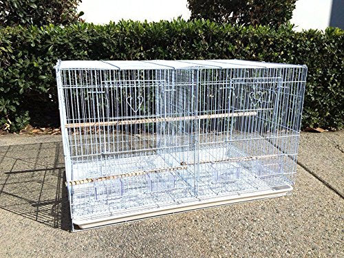 Lot of Breeding Bird Flight Cages for Canary Parakeet Aviaries Budgies Lovebird Finch (Large 30" White Divider) - color: Large 30" White Divider