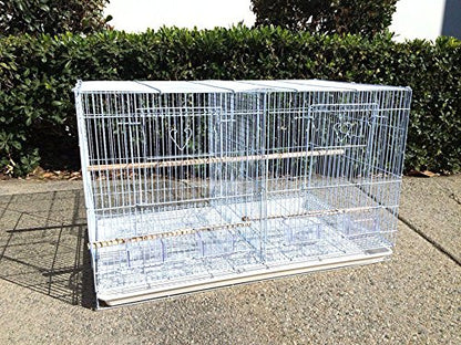 Lot of Breeding Bird Flight Cages for Canary Parakeet Aviaries Budgies Lovebird Finch (Large 30" White Divider) - color: Large 30" White Divider