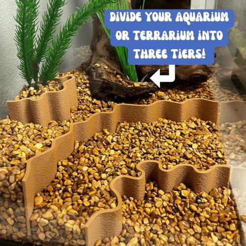 REEFSHAPE Aquarium or Terrarium Substrate Cliffs Combo Pack | Separate Substrate Layers in Aquariums or Terrariums to Create Cliffs & Depth | Made in USA (Cliff Combo, Tan)
