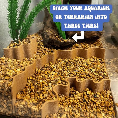 REEFSHAPE Aquarium or Terrarium Substrate Cliffs Combo Pack | Separate Substrate Layers in Aquariums or Terrariums to Create Cliffs & Depth | Made in USA (Cliff Combo, Tan)