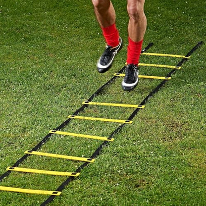 Speed Ladder Footwork Workout Training Exerciser Storage Bag Included | Football Ladder Speed Training Football Basketball Hockey Badminton Tennis for Youth Adults Athletes Men Women Professionals