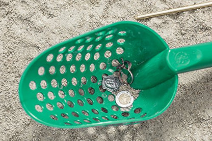 SE 14-Inch Green Sand Scoop with Brass Probe for Gold Panning and Metal Detecting - 2-in-1 Design with 4-1/8 Inch Probe - GP3-SS23GG