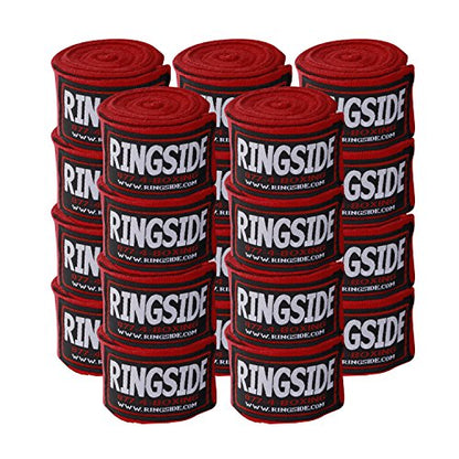 Ringside Mexican Style Boxing Hand Wraps 180" - color: Red, size: 10 Pairs