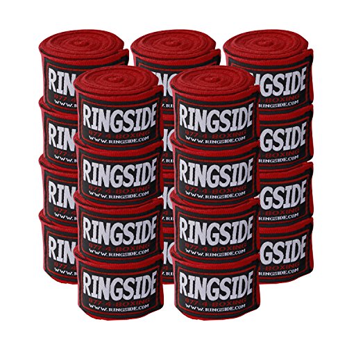 Ringside Mexican Style Boxing Hand Wraps 180" - color: Red, size: 10 Pairs