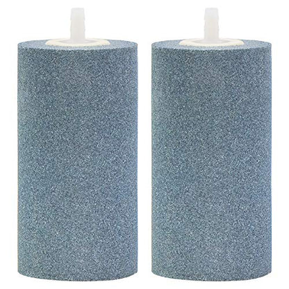 2Pcs 4 X 2-inch Large Air Stones Cylinder for Hydroponic Systems, Ponds, Aquarium, Fish Tank