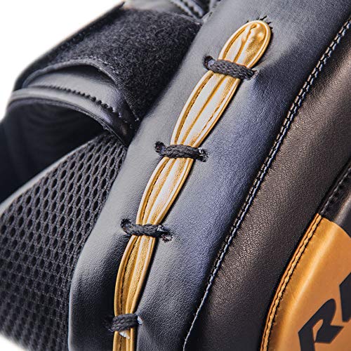 Revgear Boxing Pads Gel Focus - Boxing Mitts, Boxing Training Pads, Adjustable Hook and Loop Closure, Durable Synthetic Leather, Anti Shock Gel - Pair