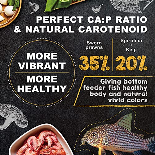 Ultra Fresh Bottom Feeder Fish Food, Sword Prawns, Natural Protein, Balanced Diet, for Catfish, Corydoras, Loaches, Tropical Shrimp Pie 4.94 Ounces - size: 4.94 Ounce (Pack of 1)