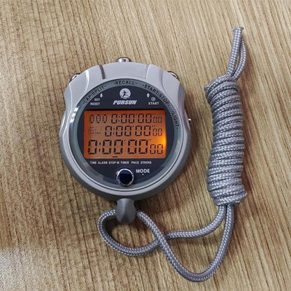 Stopwatch Timer, Digital Stop Watch with 0.01second & 0.001second Timing, Metal 10/100/400 Laps Memory, Rolilink Large dispaly Alarm Clock for Coach Sports Running Marathon - color: 400 Lap-backlight-metal
