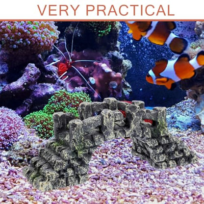 POPETPOP Miniature Resin Arch Bridge Fish Tank Decor Aquarium Landscaping Ornament for Freshwater and Saltwater Aquariums