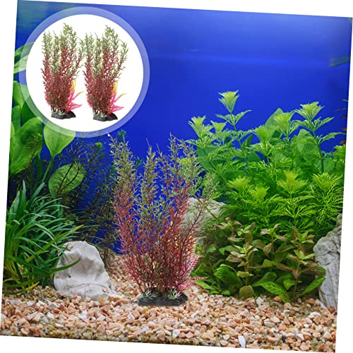 LIOOBO Realistic Fish Tank Plants Creative Artificial Plants for Aquarium Desktop Decorative Grass for Aquarium