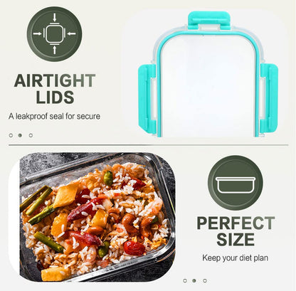 10 Packs 30 oz Glass Meal Prep Containers,Glass Food Storage Containers with Lids,Airtight Lunch Bento Boxes, Microwave, Oven, Freezer and Dishwasher,Green