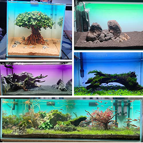 Blue White Gradient Aquarium Background Stickers - Fish Tank Reptile Terrarium Decor 120 x 60 cm / (47.2 x 23.6 inches)