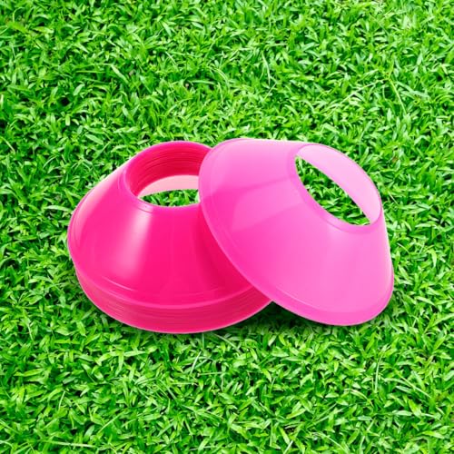Toyvian Soccer Training Cones 20 Pack Sports Practice Discs for Soccer Drills Football Training Cones Basketball Skating Agility Markers Stackable Indoor Outdoor Field Marking Set