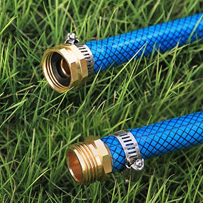 Garden Hose Repair Connector with Clamps, Male and Female Garden Hose Fitting, 3 Set