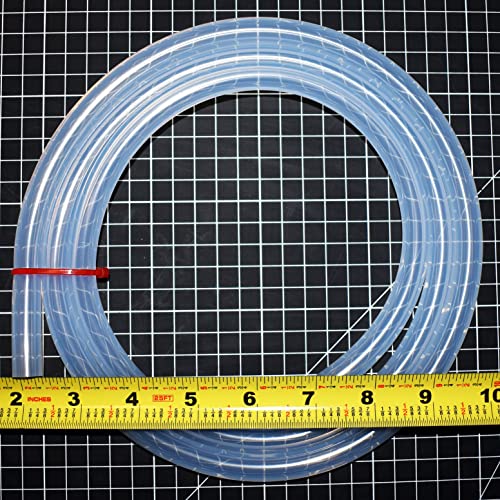Ultra Clear Platinum Silicone Tubing - Food & Medical Grade - High Temp Hose (3 Feet, 1/4" ID x 1/2" OD) - size: 1/4" ID x 1/2" OD