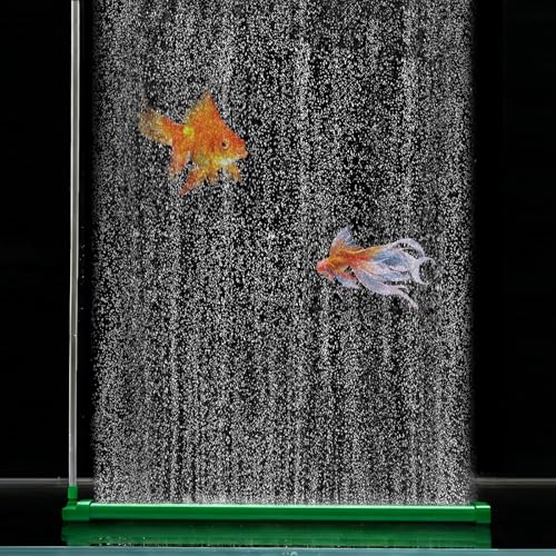 Aquarium Air Bubble Bar, 10.2 Inch Double Row Fine Micro Air Bubble Curtain Wall, Self-Sinking Design High Dissolved Oxygen Diffuser Fish Tank Bubbler for Freshwater Saltwater Hydroponics - size: 10.2 Inch