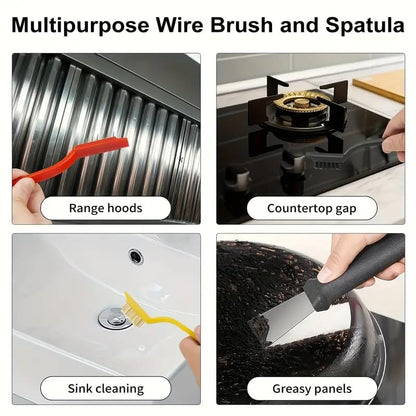 10PCS Crevice Cleaning Brush Set - Hard Bristle Crevice Cleaning Brush Tool, Multifunctional Gap Scrub Brush for Home, Bathroom, Kitchen, Window Track, Bathtub, Vehicle, Faucets, Bowl, Teapot, Cup Use