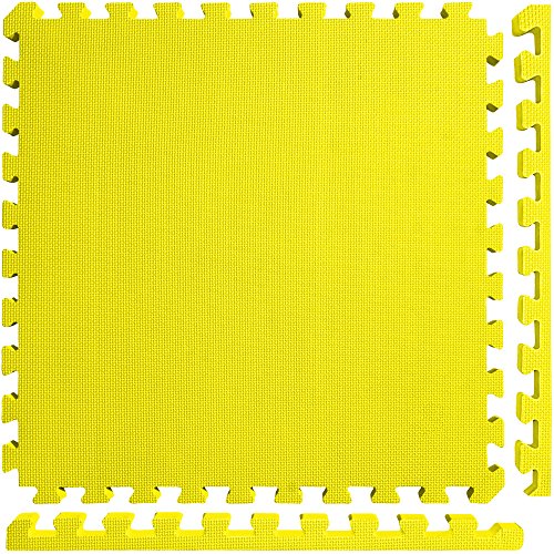 Meister X-Thick 1.5" Interlocking EVA Foam Mats - YL - 16 Tiles (64 Sqft) - color: Yellow, size: 16 Tiles (64 Sqft)