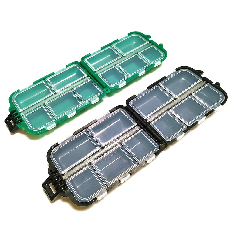 KALAVARMA Waterproof Fishing Lure Box Spoon Hooks Baits Storage Tackle Box Containers for Casting Fishing Fly Fishing - color: Black
