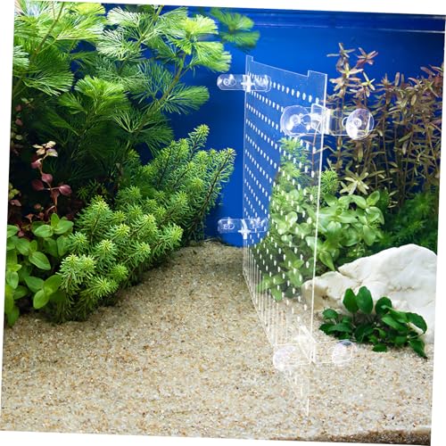 VICASKY Acrylic Aquarium Divider Fish Tank Isolation Board Suction Cups Partition Mesh for Baby Fish Separation Shrimp Isolation and Aquatic Tank Dividers