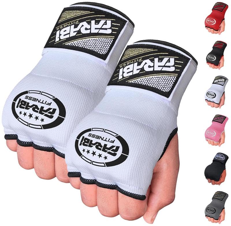 FARABI Kids Hybrid Boxing Inner Gloves Punching Boxing Gloves - color: White