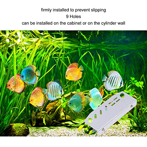 Stainless Steel Aquarium Tool Rack, Anti Slip Design, 9 Tool Organizer, Wall Mountable, Sturdy Storage for Aquarium Maintenance Tools (Mirror Light Stainless Steel)