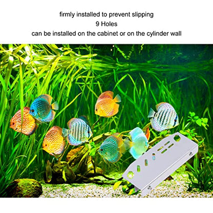 Stainless Steel Aquarium Tool Rack, Anti Slip Design, 9 Tool Organizer, Wall Mountable, Sturdy Storage for Aquarium Maintenance Tools (Mirror Light Stainless Steel)