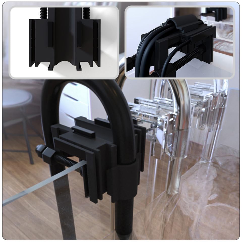 balacoo 2pcs Fish Tank Clips Aquarium Fixed Clips for Change Holders Groove Design for Wire Organization and Secure Hose Fixation