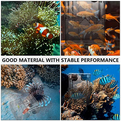 POPETPOP Fish Breeding Box - 2Pcs Plastic Aquarium Hatchery Incubator Box with Suction Cups for Fish & Shrimp
