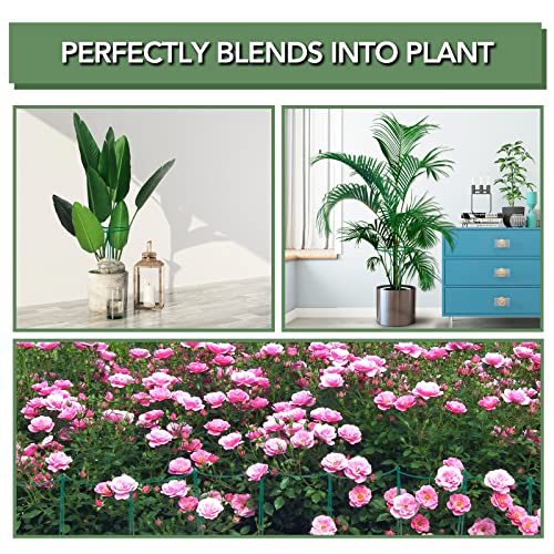 12 Pack Plant Support Stakes, 16 Inch Plant Stakes for Outdoor Plants, Peony Cages and Supports, Peony Cage with 15 Pcs Twist Ties, Flower Stakes Peonies Support Cages for Plants