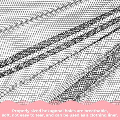 Black Netting Mesh Fabric for Sewing 29.5 X 59 Inch Soft Mesh Netting Fishnet Fabric Slightly Stretchy Weave Net for Sew in Crafts Backpack Pocket Nettings Bag Shopping Bag and Nettings Clothes